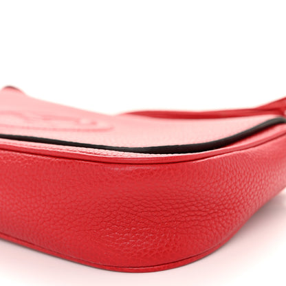 Gucci Pebbled Calfskin Medium Soho Flap Crossbody Vibrant Red 10 of 10