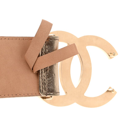 Chanel Metallic Calfskin CC Belt 95 38 Gold 8 of 8