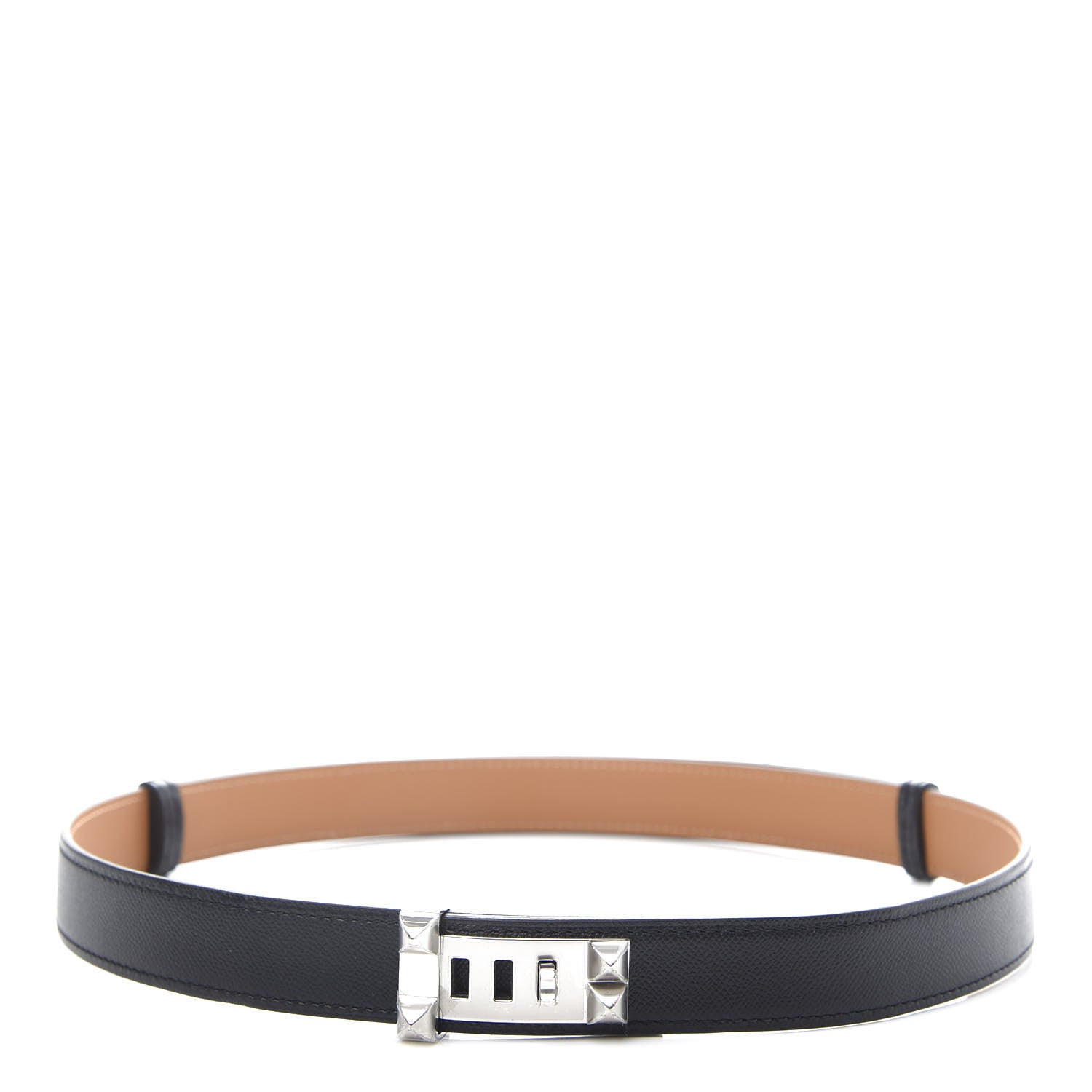 Hermes Madame Calfskin 24mm Collier De Chien Belt Black 1 of 7