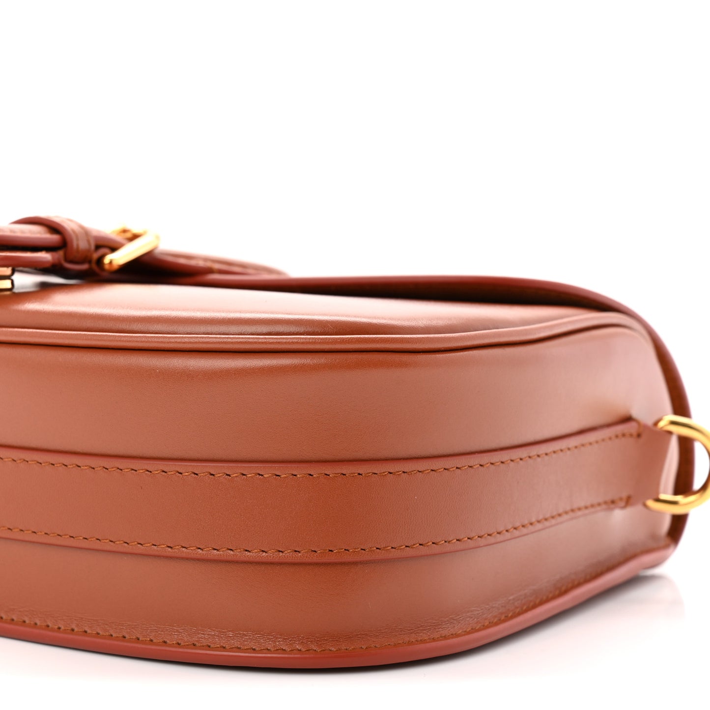 Box Calfskin Medium Bobby Flap Dark Tan