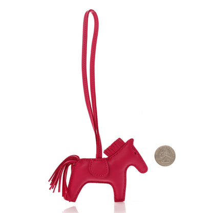 Hermes Milo Lambskin Grigri Rodeo Horse Bag Charm PM Rose Mexico 2 of 4