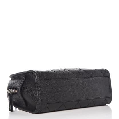 Chanel Caviar Quilted Small Deauville Bowling Bag Black 4 of 8