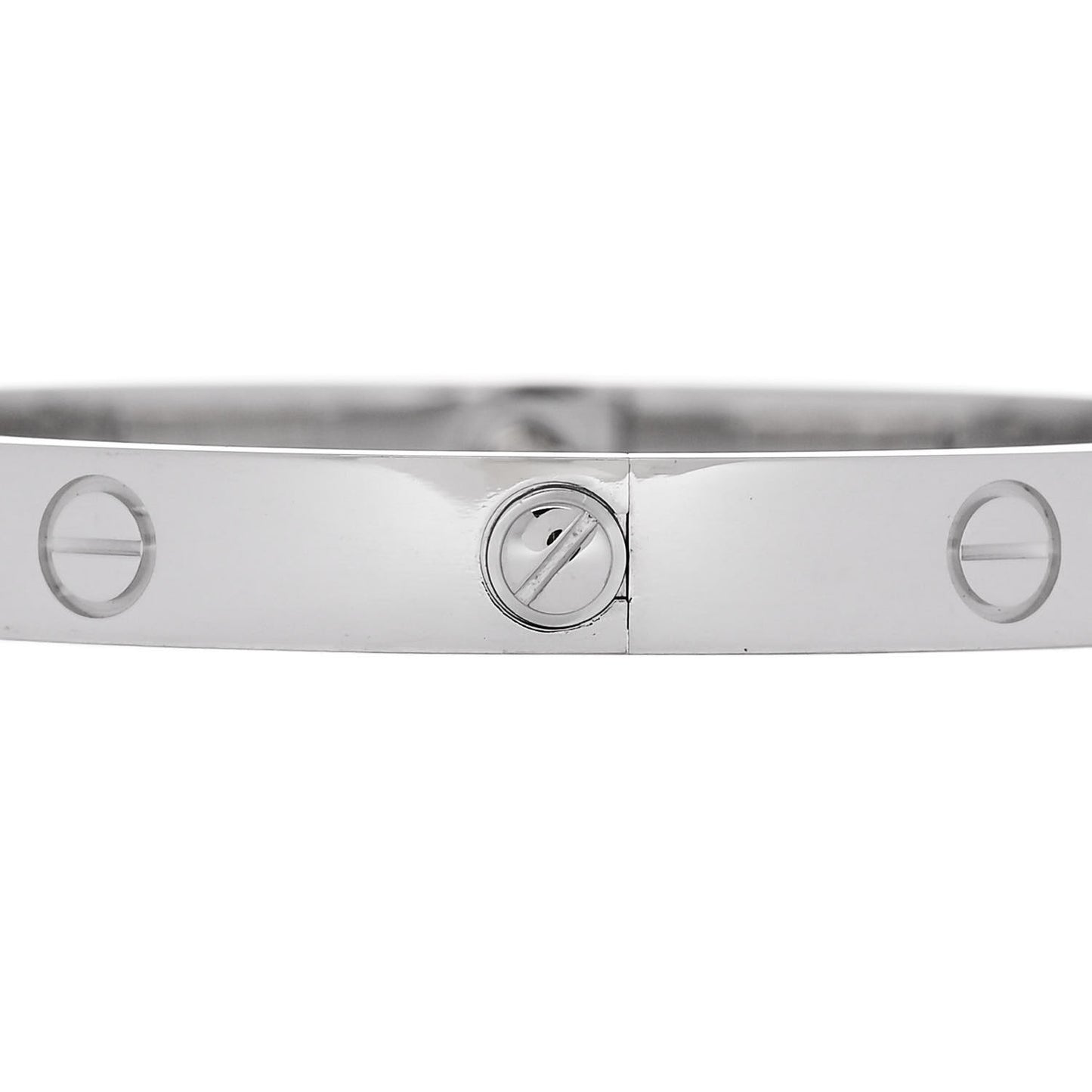 18K White Gold 4 Diamond Love Bracelet 17