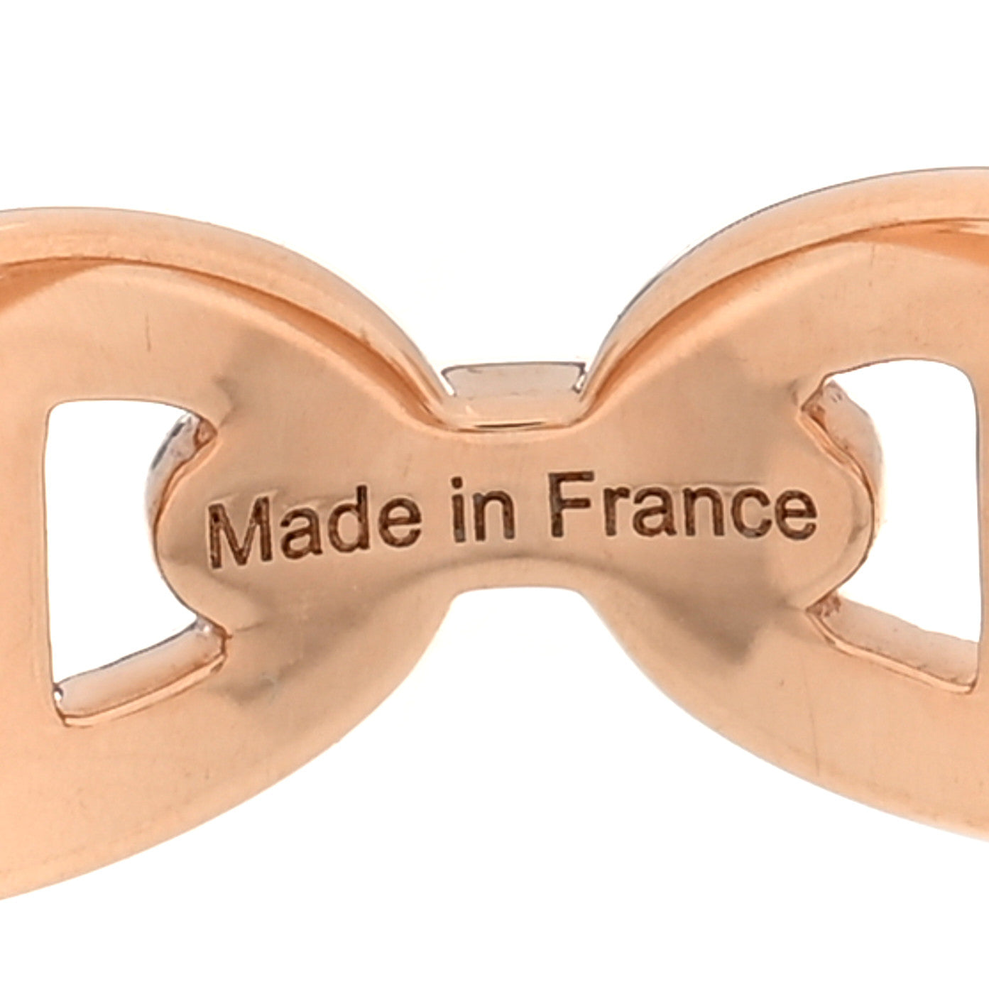 Hermes 18K Rose Gold PM Chaine d'Ancre Enchainee Ring 52 6 5 of 6