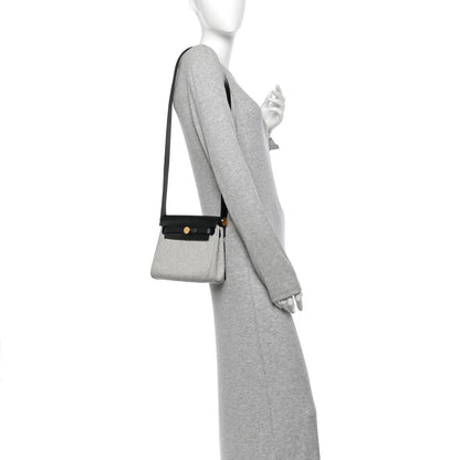 Hermes Military Toile Vache Hunter Herbag Zip Retourne 20 Ecru Black 3 of 21