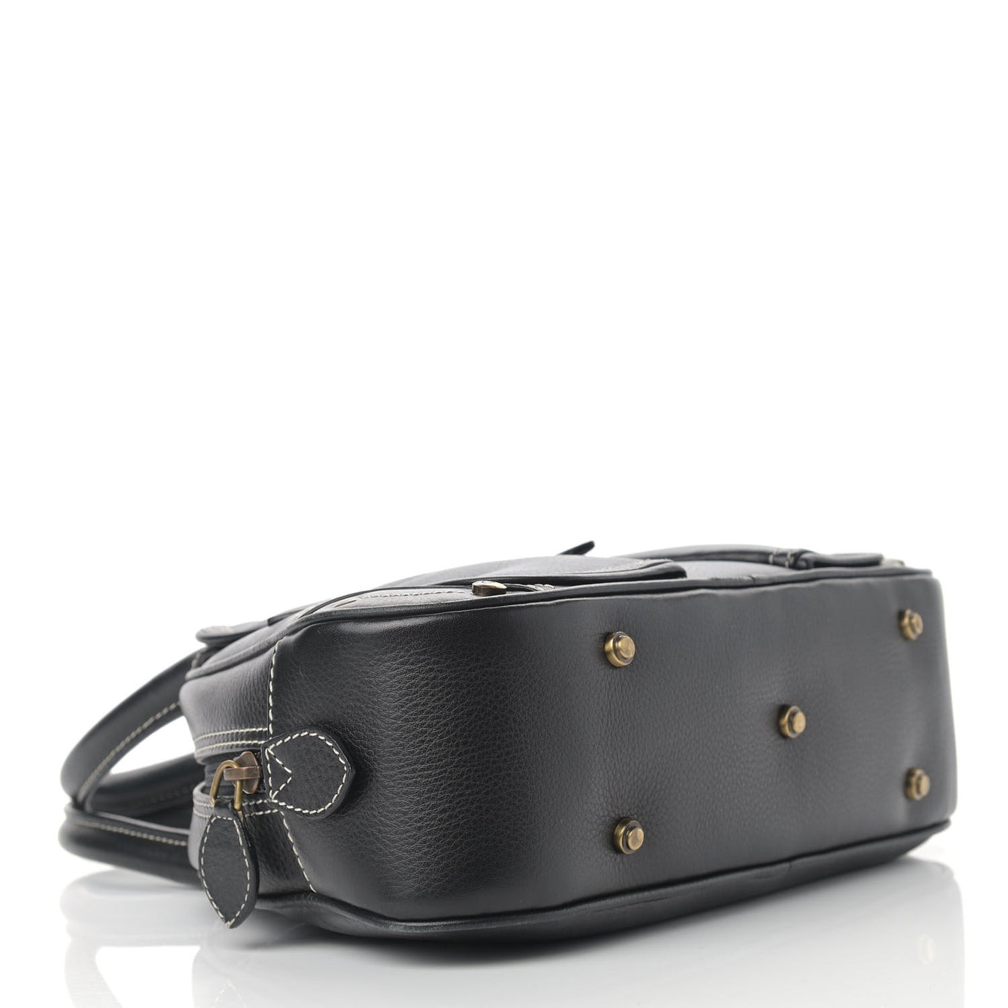 Calfskin Saddle Bowler Black
