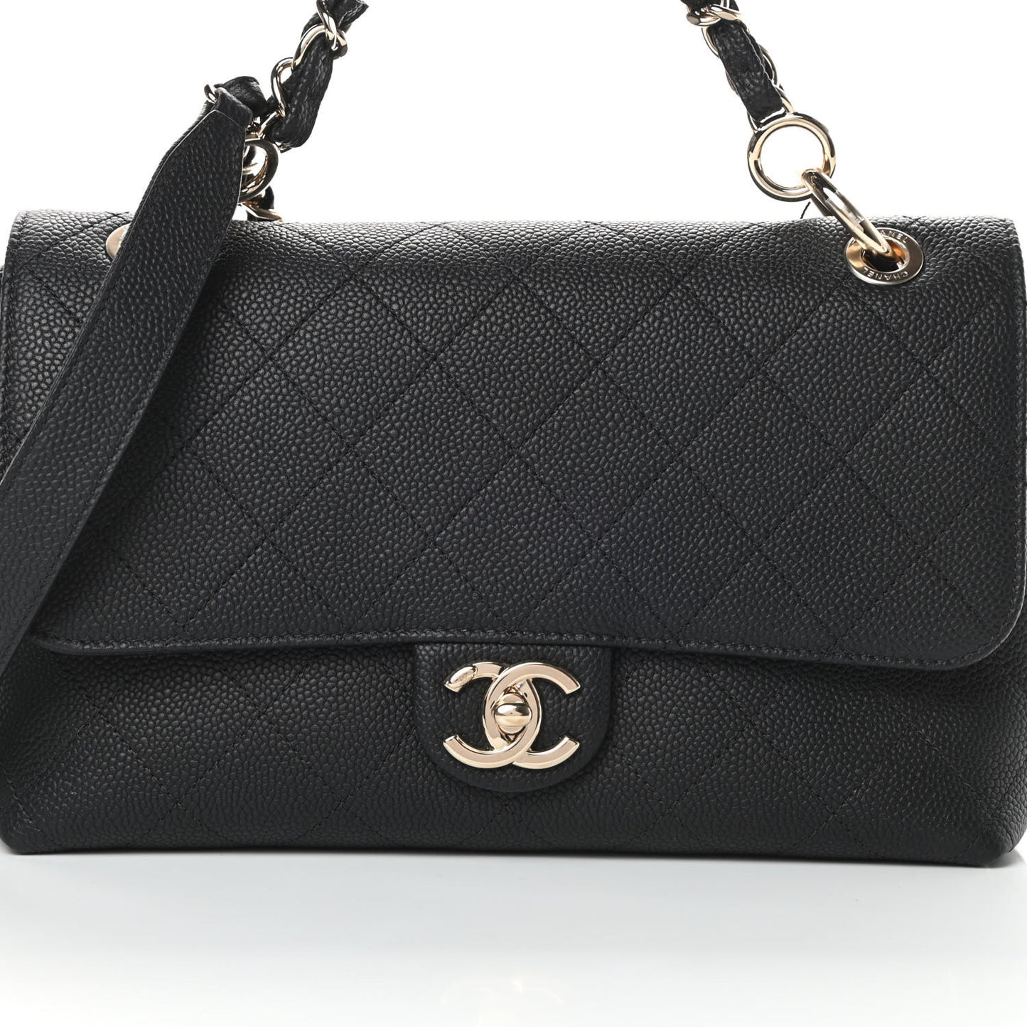 Caviar Quilted City Walk Flap Black