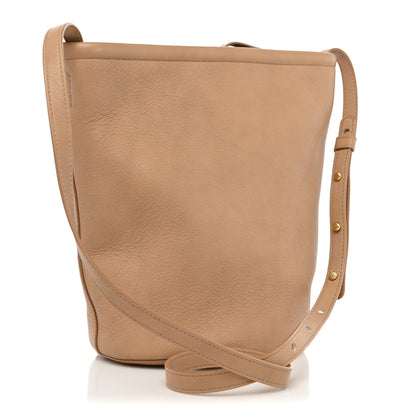 Mansur Gavriel Pebbled Calfskin Zip Bucket Bag Aglio 3 of 12