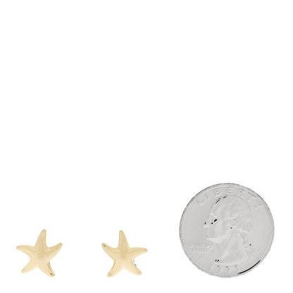 Tiffany 18K Yellow Gold 12mm Elsa Peretti Starfish Earrings 2 of 6