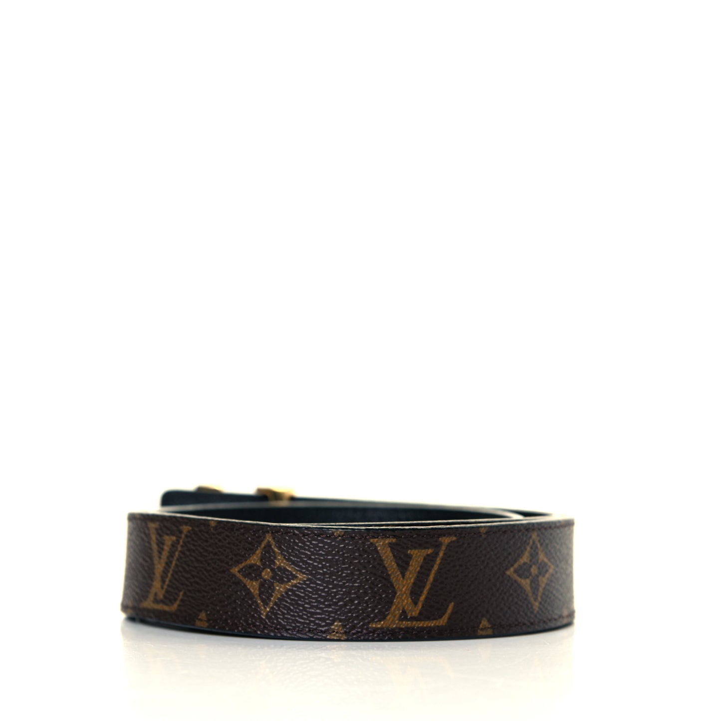 Calfskin Monogram 30mm LV Initiales Reversible Belt 85 34 Black