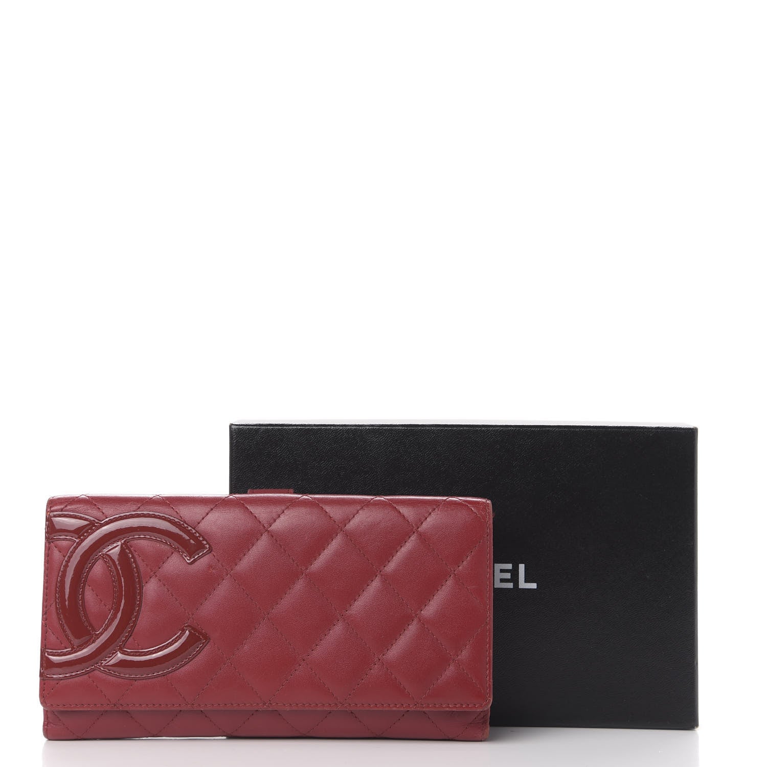 Chanel Calfskin Quilted Cambon Long Double Wallet Red 28 of 28