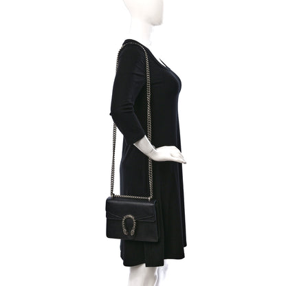 Gucci Calfskin Mini Dionysus Shoulder Bag Black 2 of 13