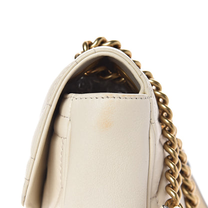Gucci Calfskin Matelasse Studded Medium GG Marmont Shoulder Bag White 10 of 12