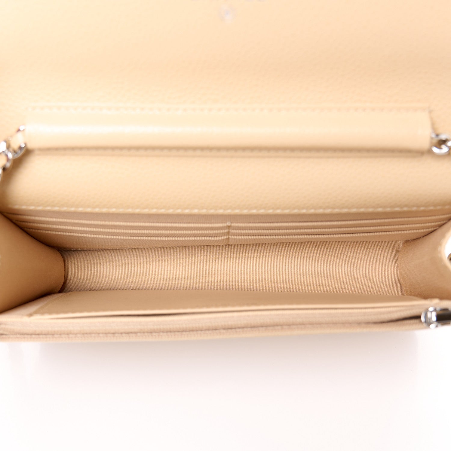Chanel Caviar Quilted Wallet on Chain WOC Beige 5 of 11