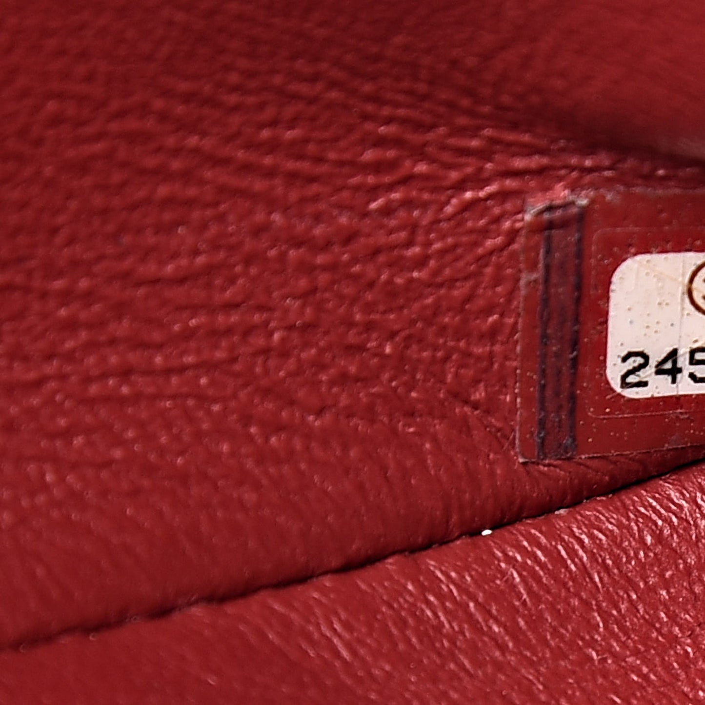 Caviar Quilted Mini Rectangular Flap Dark Red