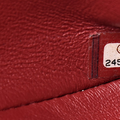 Chanel Caviar Quilted Mini Rectangular Flap Dark Red 7 of 9