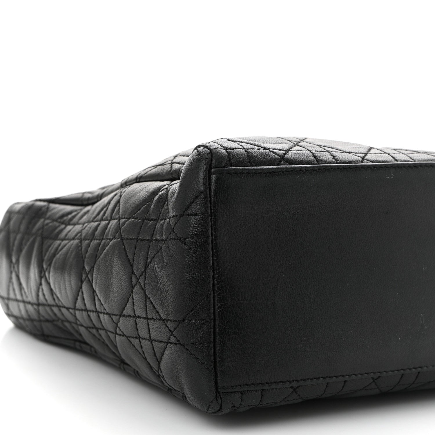 Christian Dior Lambskin Cannage Medium Lady Dior Black 9 of 12