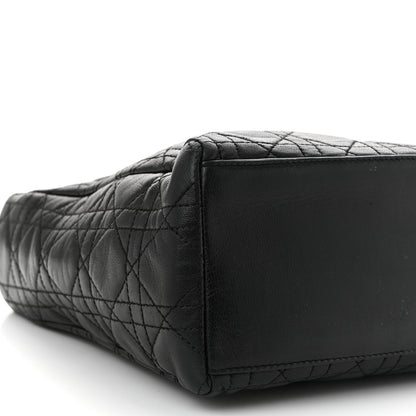Christian Dior Lambskin Cannage Medium Lady Dior Black 9 of 12
