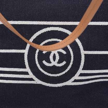 Chanel Denim Tall Shopping Tote Blue 11 of 12