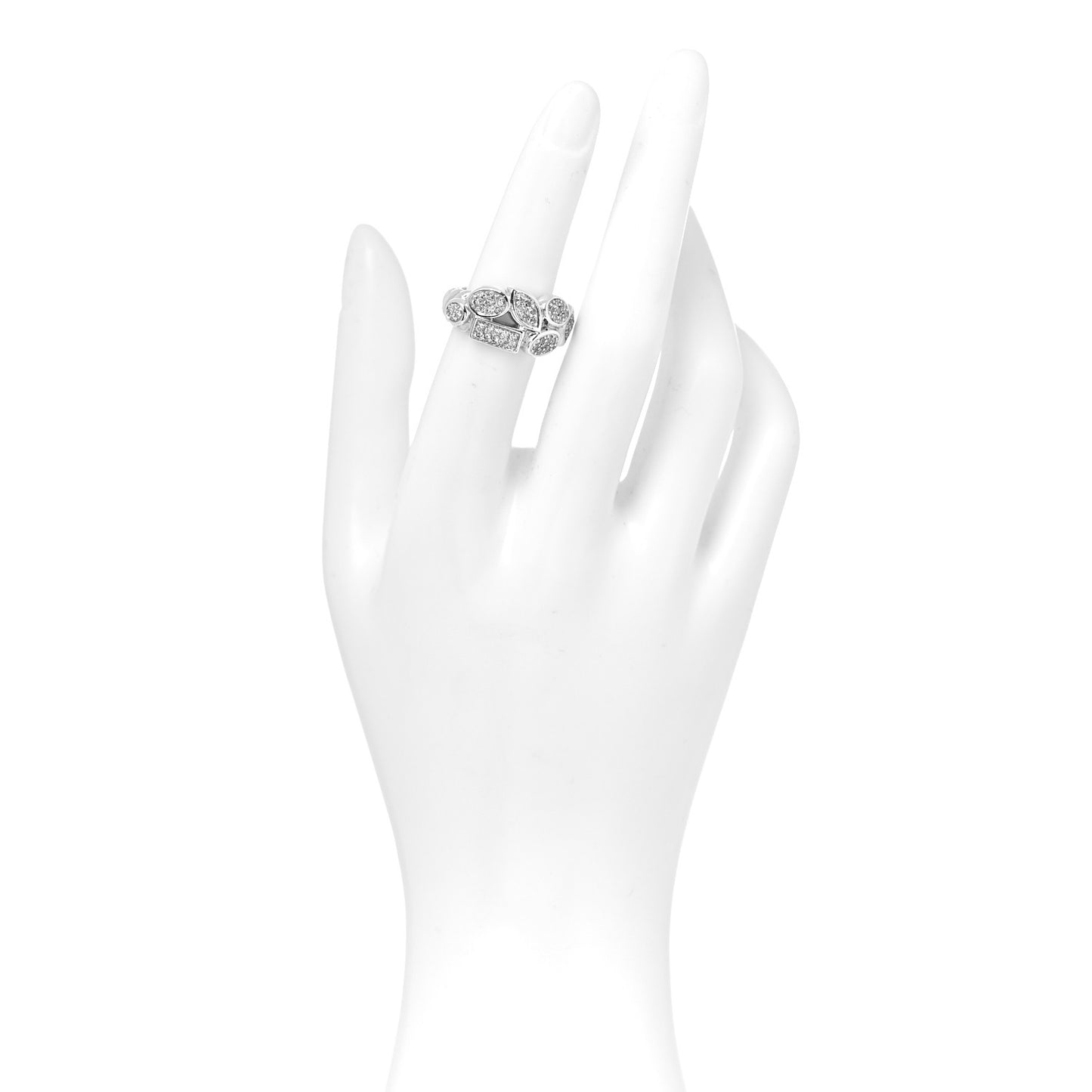Sterling Silver Diamond Confetti Ring 52 6