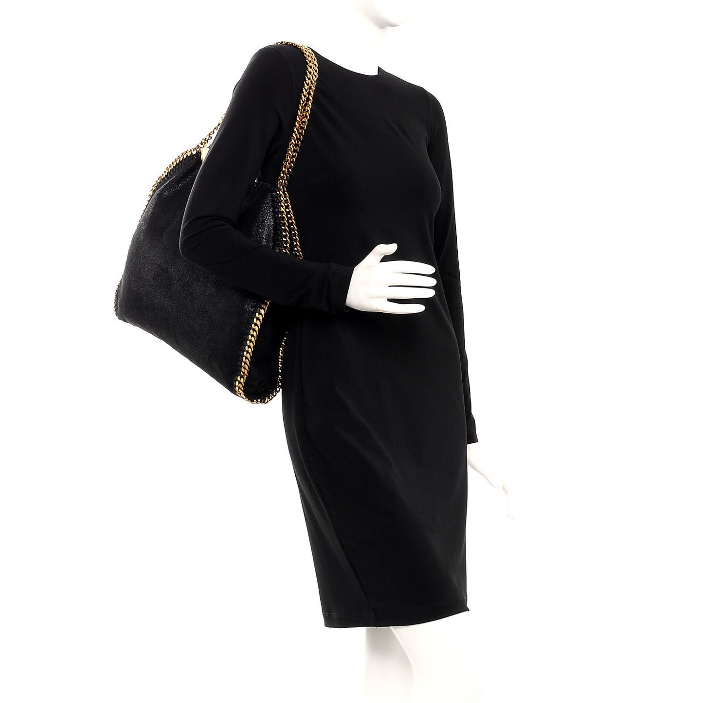 Shaggy Deer Small Falabella Tote Black