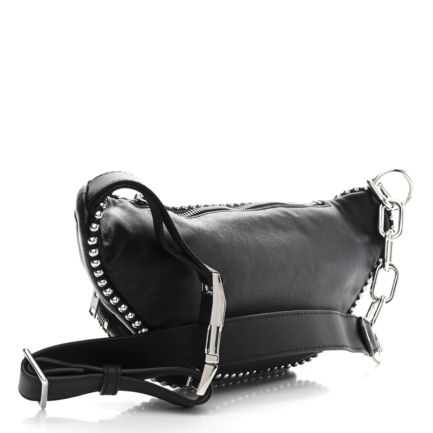 Alexander Wang Lambskin Attica Studded Belt Bag Black 3 of 9
