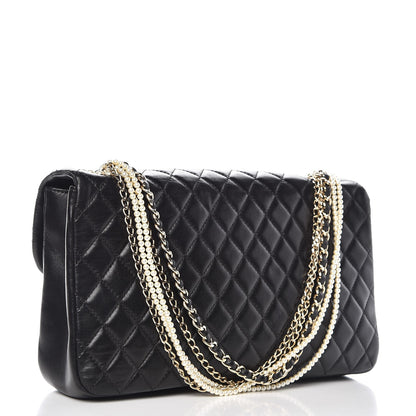 Chanel Lambskin Quilted Medium Westminster Pearl Flap Black 3 of 8