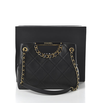 Chanel Caviar Quilted Large A Real Catch Shopping Bag Black 11 of 11