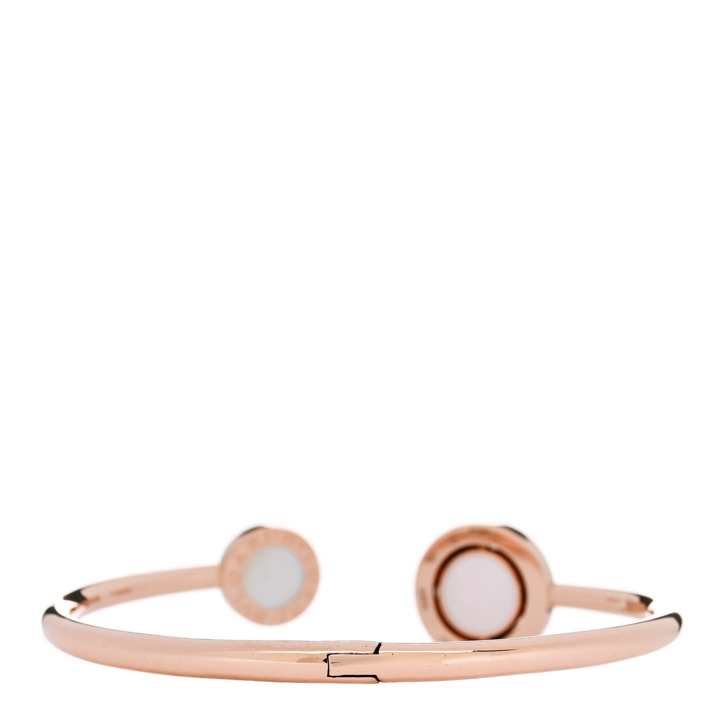 18K Rose Gold Mother of Pearl Carnelian BVLGARI BVLGARI Flip Cuff Bracelet S