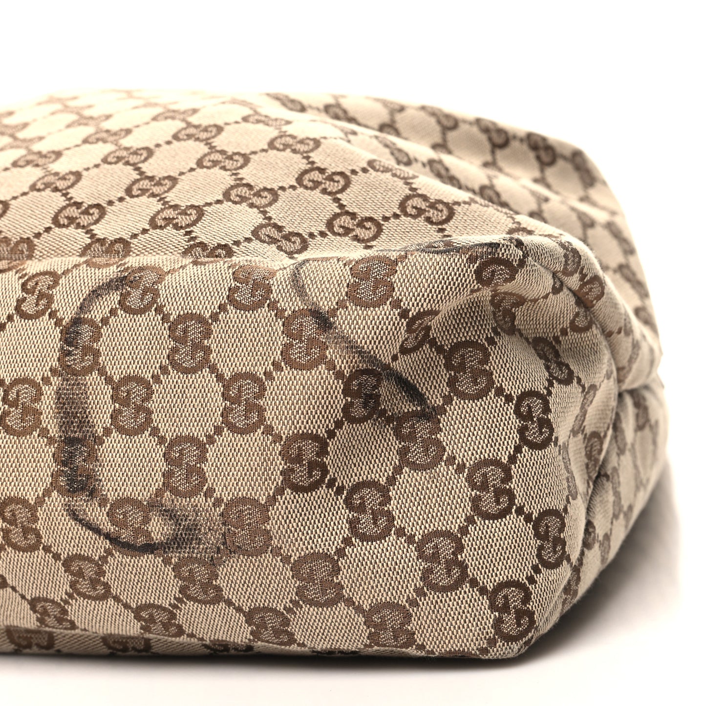 Monogram Large Horsebit Chain Hobo Off White