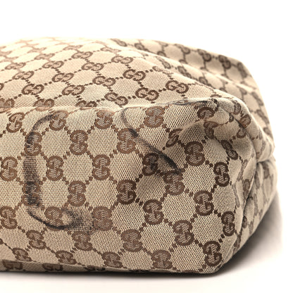 Gucci Monogram Large Horsebit Chain Hobo Off White 10 of 12