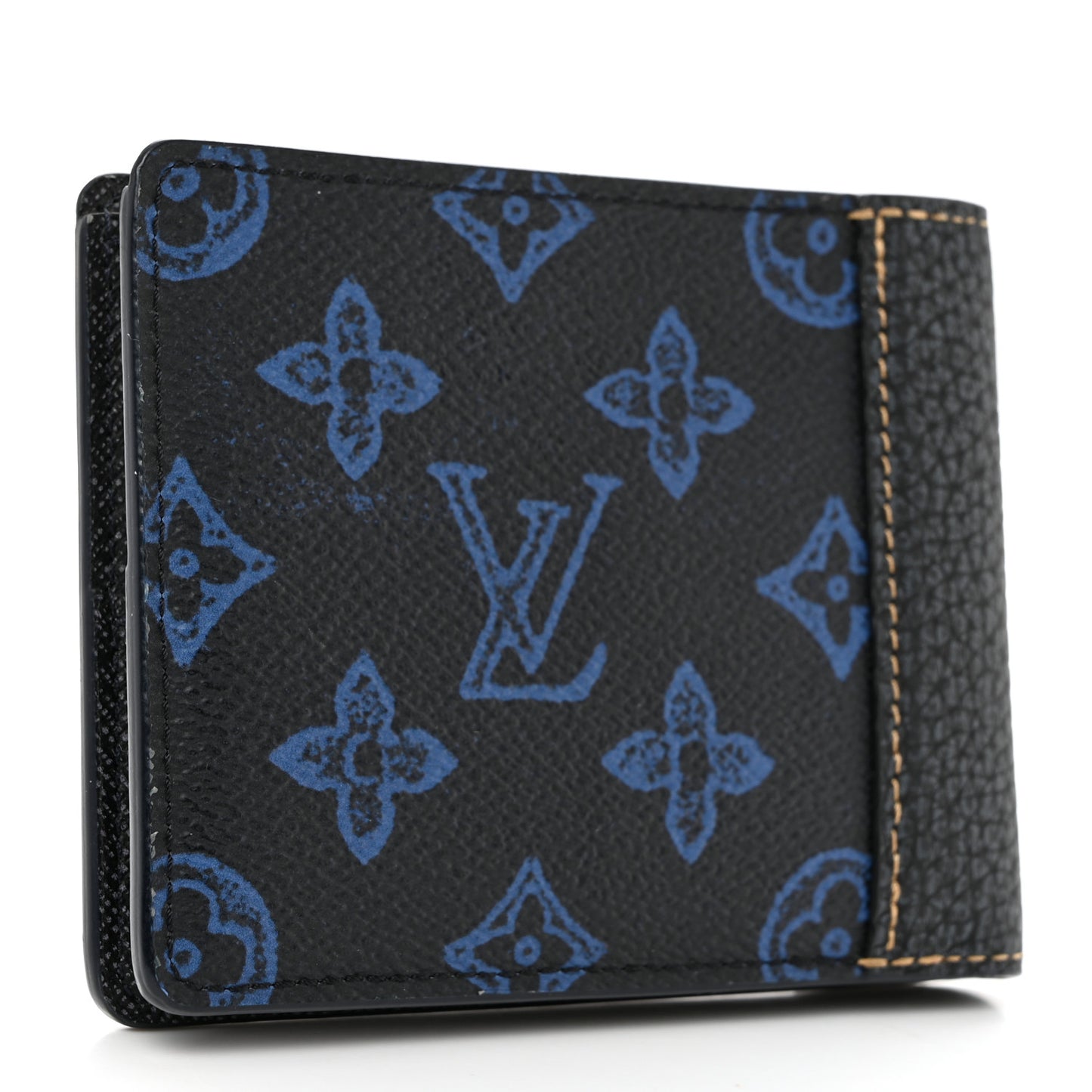 Monogram LV Record Slender Wallet Blue