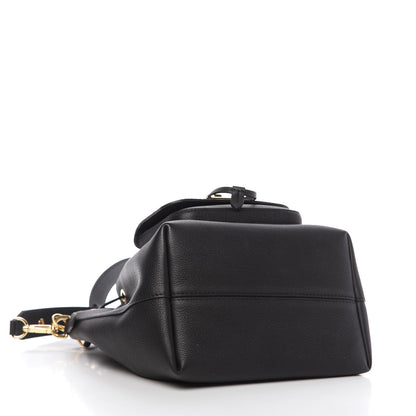 Louis Vuitton Calfskin Lockme Bucket MM Black 4 of 9