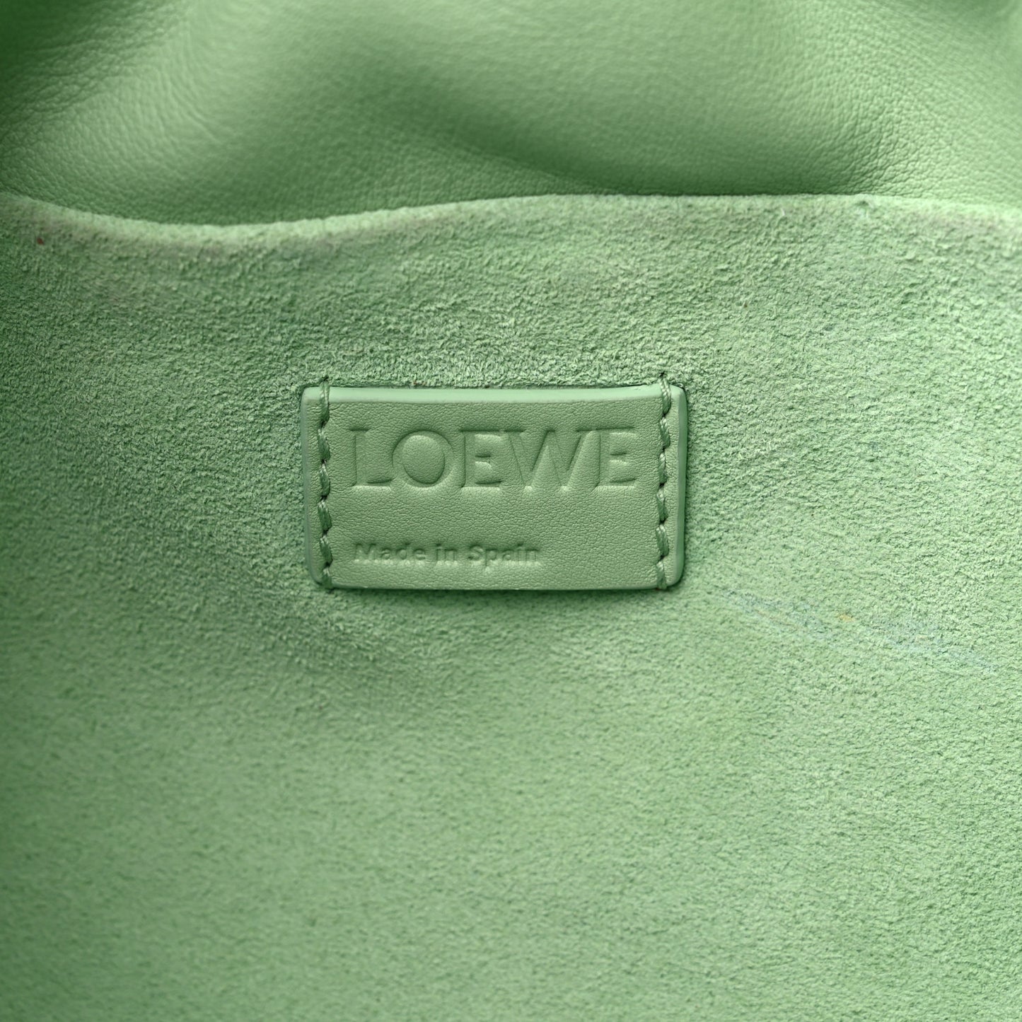 Nappa Calfskin Flamenco Knot Clutch Green