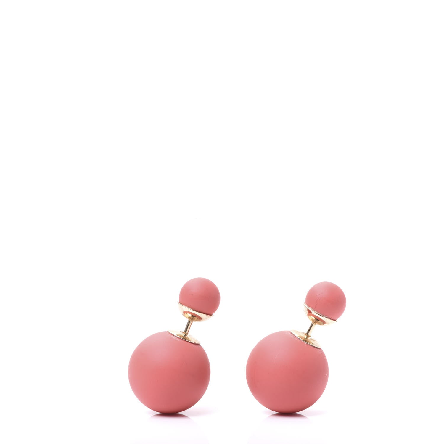 Christian Dior Mise En Dior Tribal Earrings Matte Pink 1 of 4