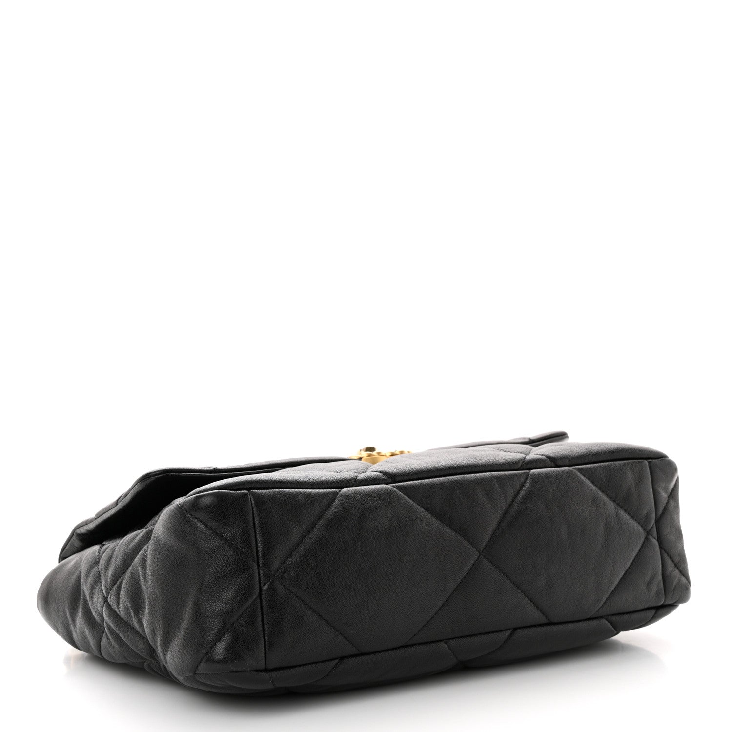 Chanel Shiny Goatskin Quilted Large Chanel 19 Flap Black 4 of 10
