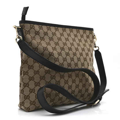 Gucci GG Monogram Web Flat Messenger Bag Black 3 of 10