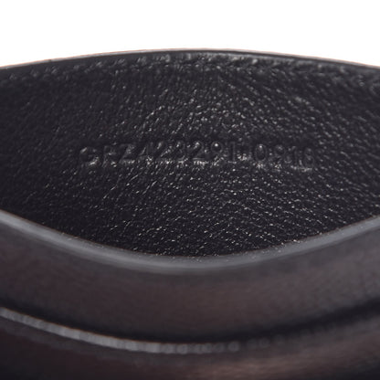 Saint Laurent Grain De Poudre Matelasse Chevron Monogram Credit Card Case Black 7 of 7