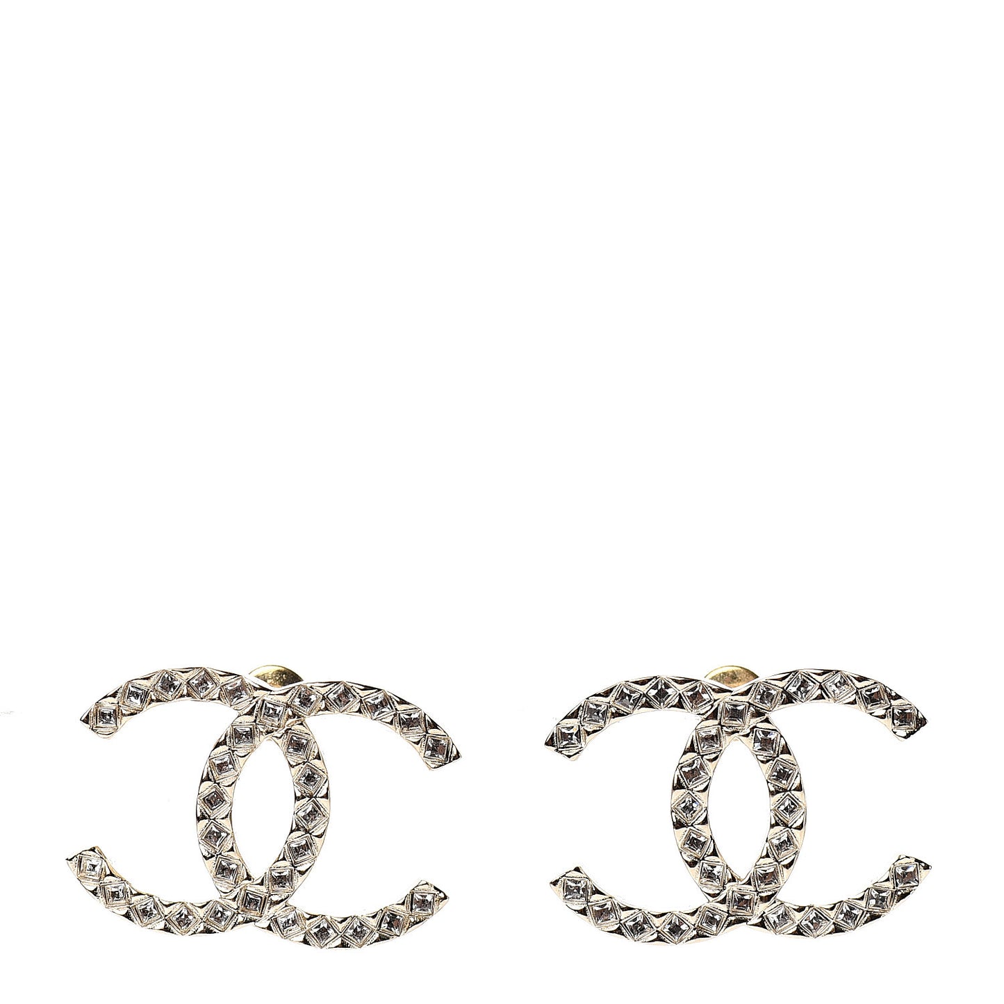 Baguette Crystal High Society CC Earrings Gold