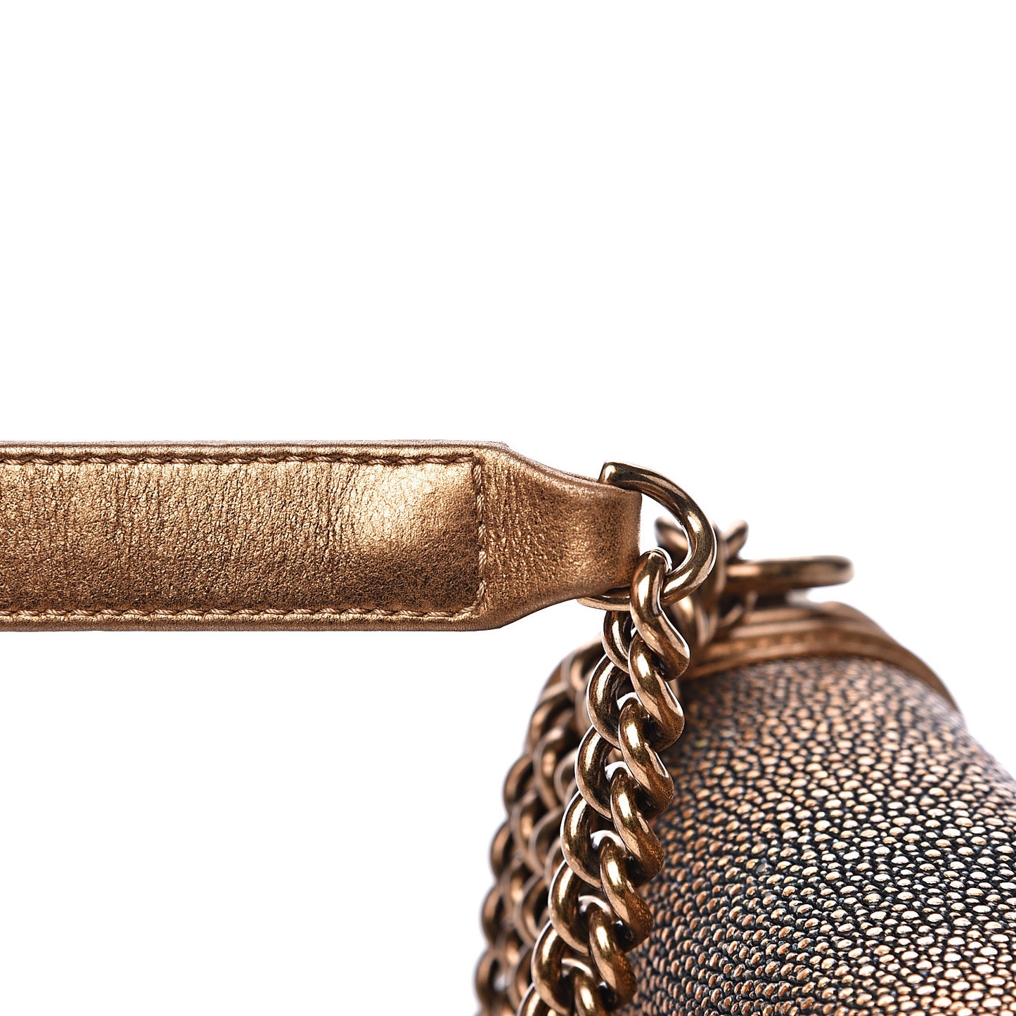 Galuchat Stingray Mini Boy Flap Gold