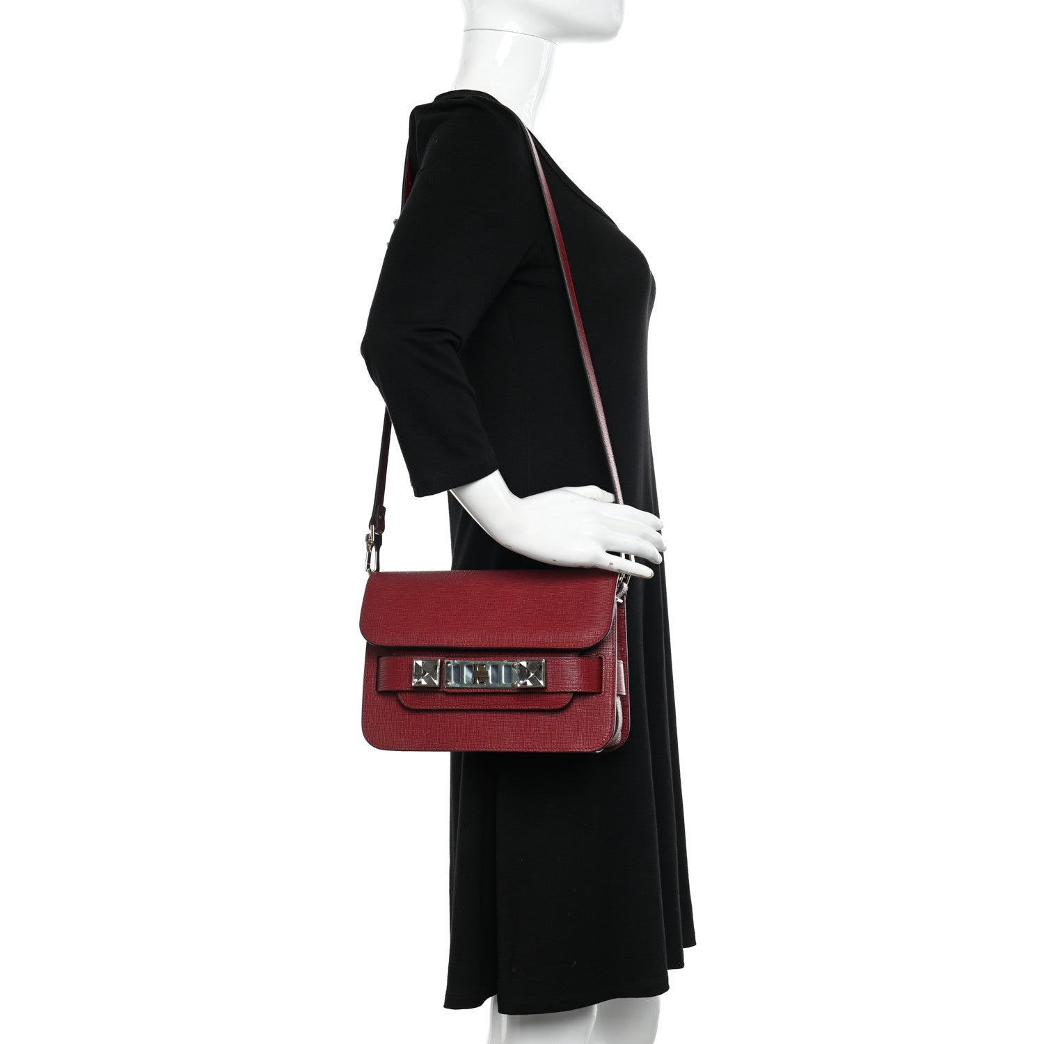 Proenza Schouler New Linosa Mini PS11 Classic Shoulder Bag Flame Red 2 of 10