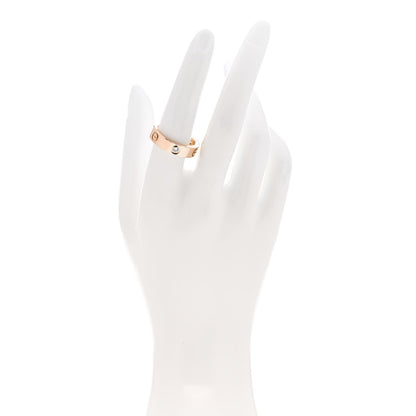 Cartier 18K Pink Gold 3 Diamond 5.5mm LOVE Ring 56 7.75 2 of 5