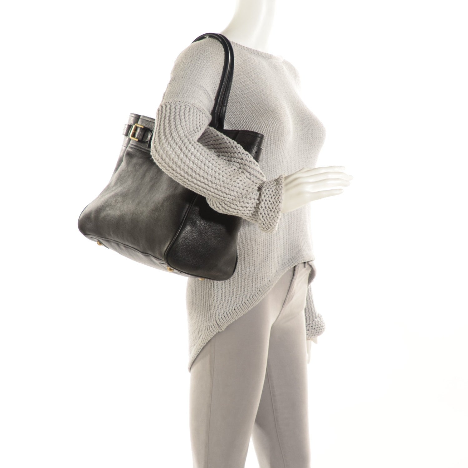 Mulberry Natural Leather Bayswater Tote Black 5 of 12