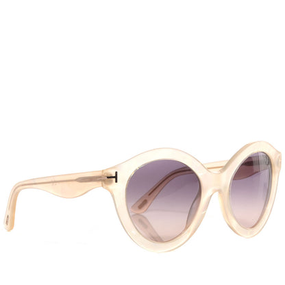 Tom Ford Chiara Round Sunglasses TF359 Pearl Opal Yellow 3 of 6