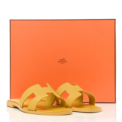 Hermes Epsom Oran Sandals 36 Jaune Sable 9 of 9