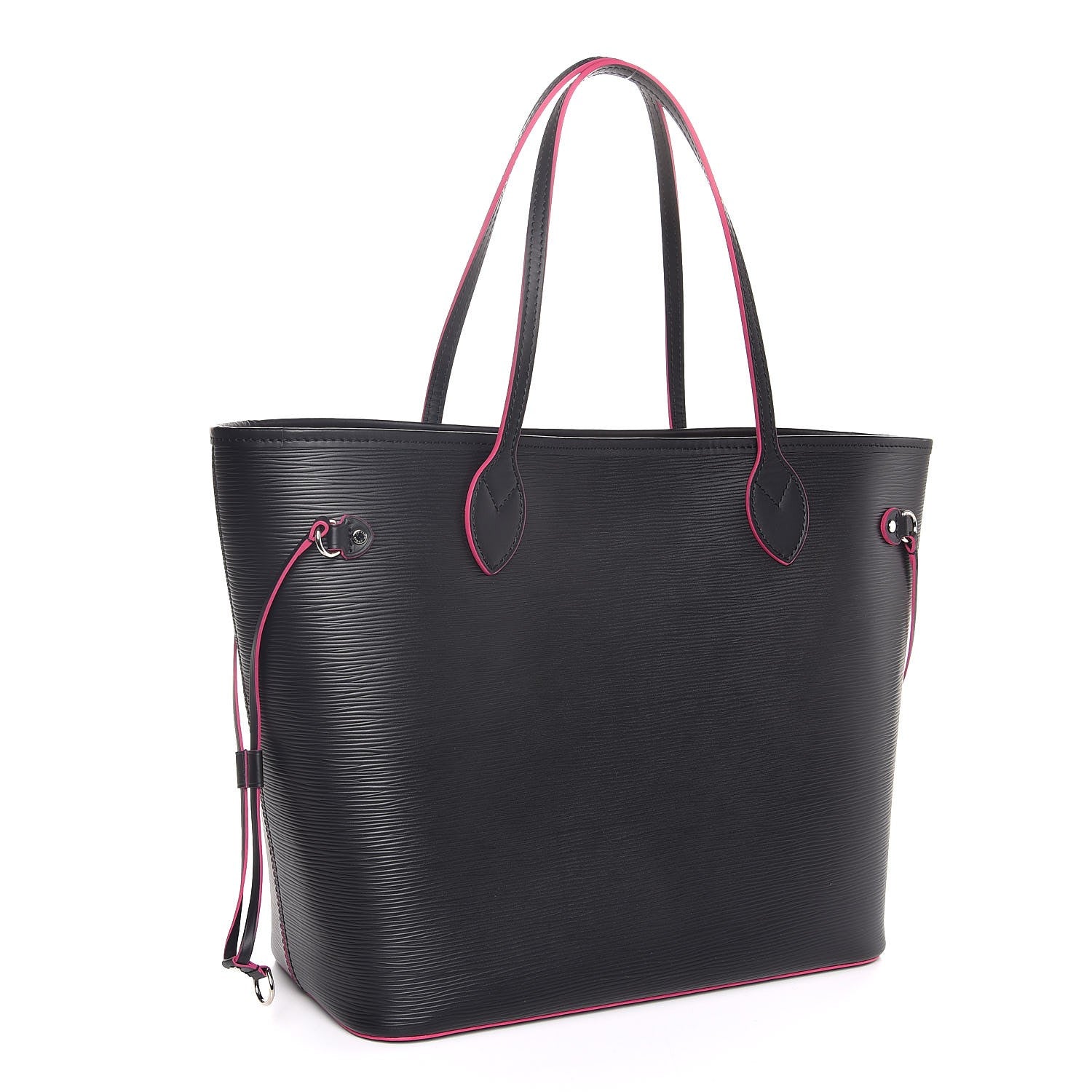Louis Vuitton Epi Neverfull MM Black Hot Pink 3 of 10