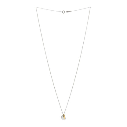 Tiffany Sterling Silver 18K Yellow Gold Frank Gehry Heart Pendant Necklace 3 of 4