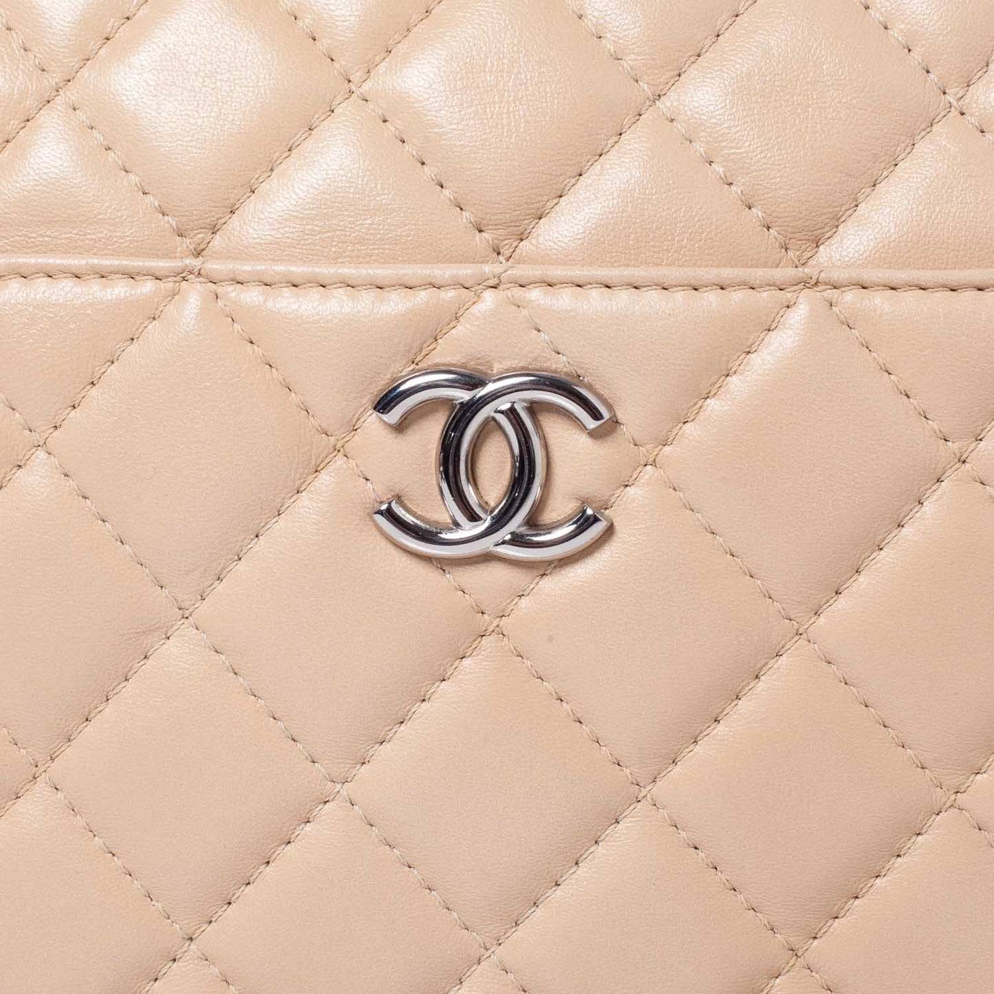 Lambskin Large Camera Case Beige