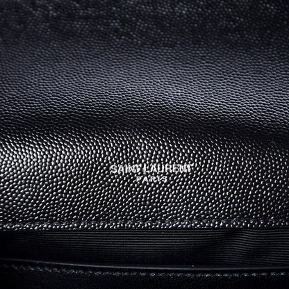 Saint Laurent Grain De Poudre Medium Classic Monogram Kate Satchel Black 6 of 8