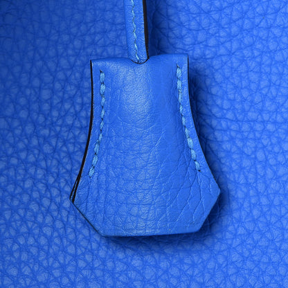 Hermes Taurillon Clemence Birkin 35 Bleu Hydra 21 of 33